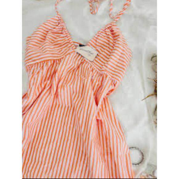 Universal Thread Maxi A-Line Striped Halter Cotton Dress, XS - Picture 3 of 3